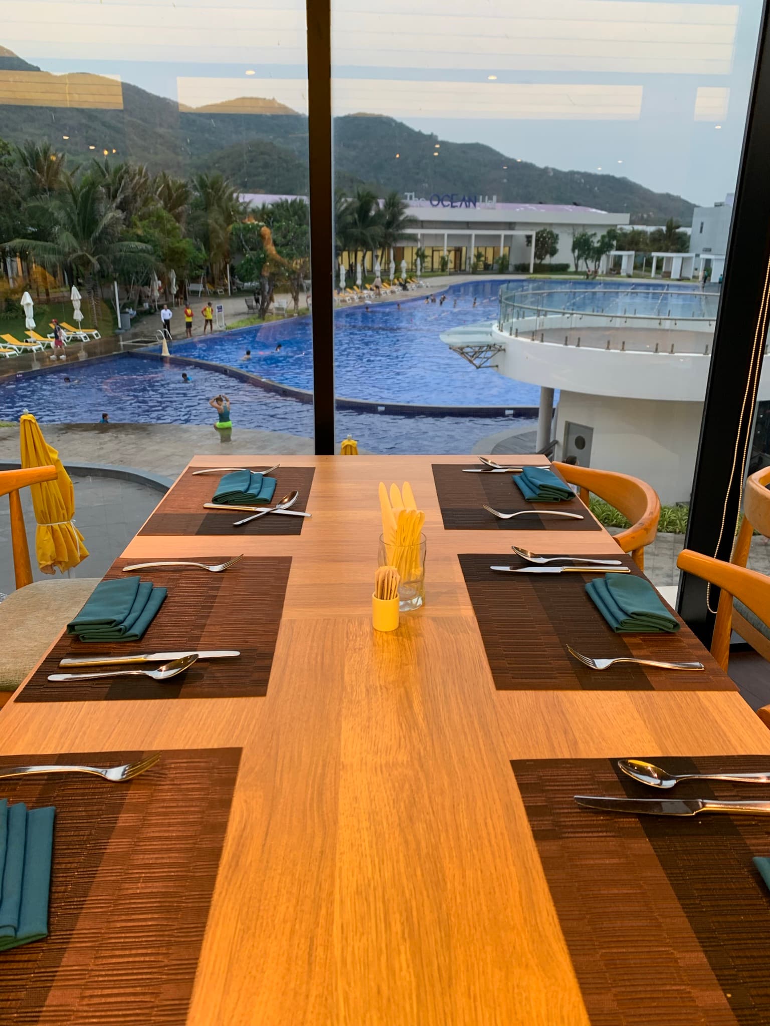 Maison Dining restaurant seen across the pool